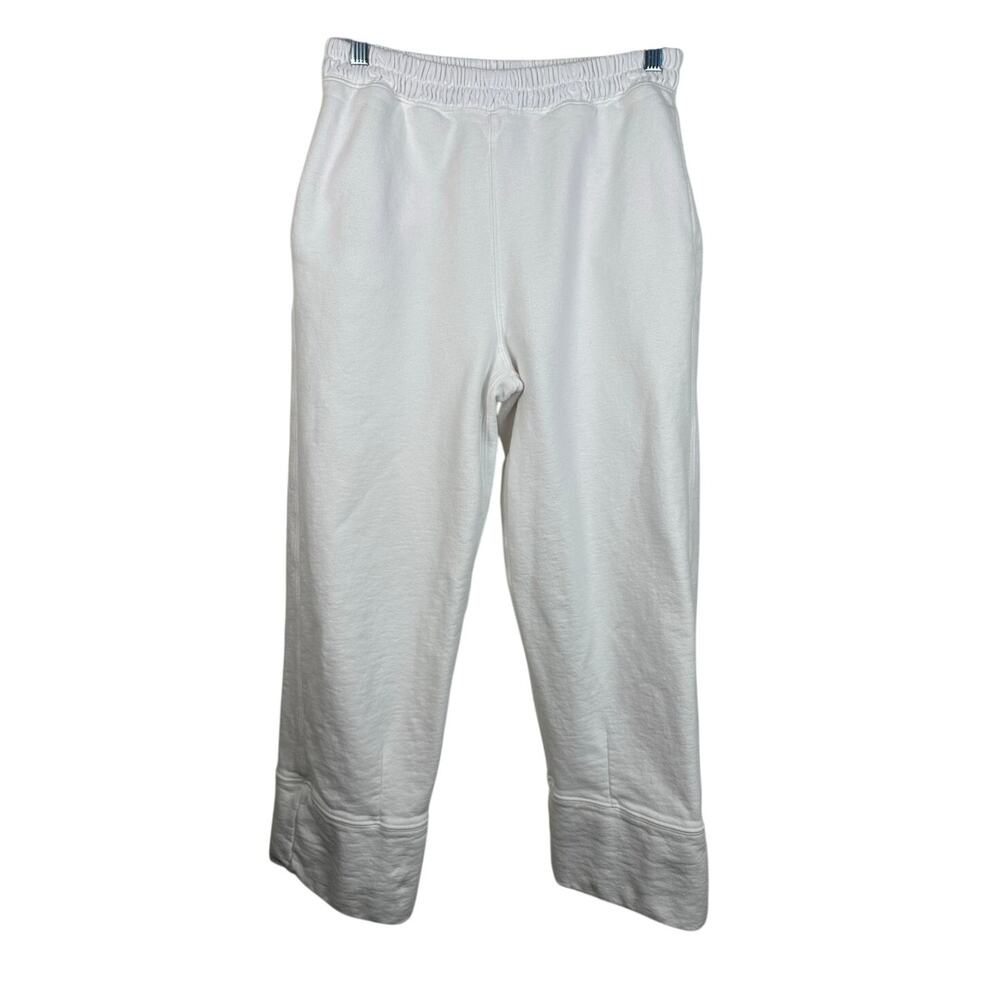 The Great Sprinter Wide Leg Woman's Sweatpants Size Small White Cotton EUC